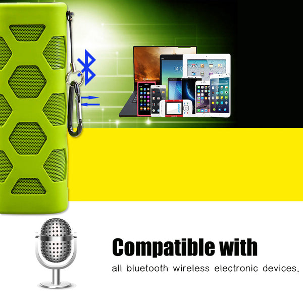 New NFC Wireless Bluetooth Waterproof Portable Outdoor Mini Stereo Column Speaker With Powerbank