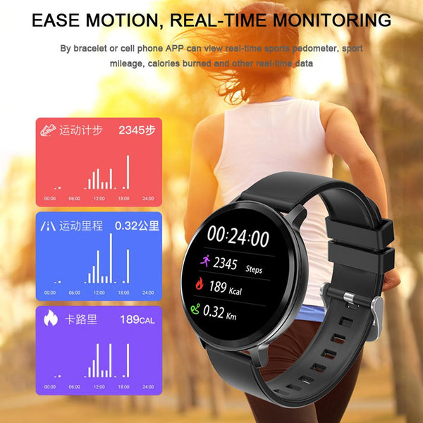 New Heart Rate Step Sleep Monitoring Waterproof Sport Fitness Tracker Smartwatch