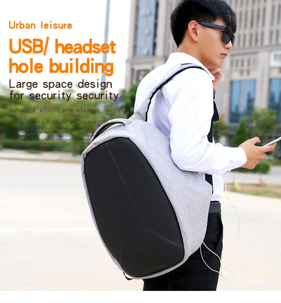 New 28L Shell Mochila School Business 15.6 inch Laptop USB Charging Port Backpack Bag Day Pack