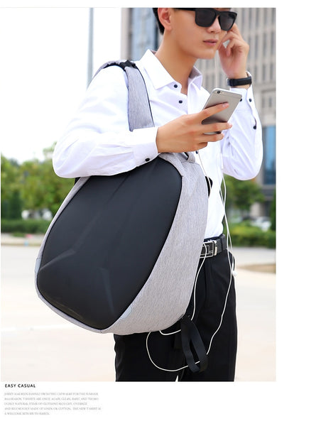 New 28L Shell Mochila School Business 15.6 inch Laptop USB Charging Port Backpack Bag Day Pack