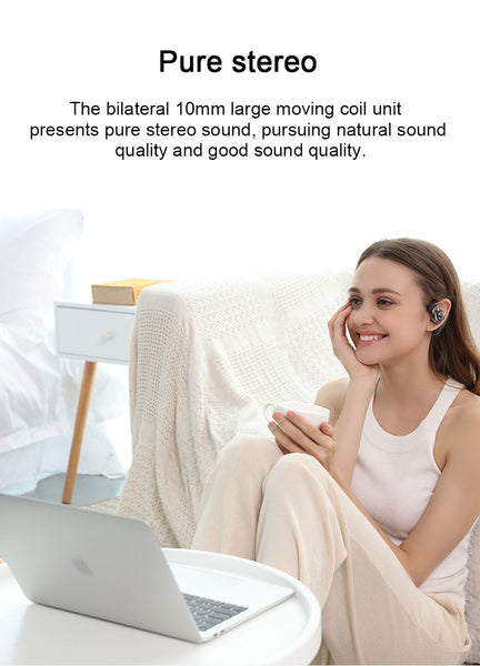 New Wireless Bluetooth HD Stereo Earbuds Noise Cancelling IPX6 Sweatproof Earphone Earbuds Headset