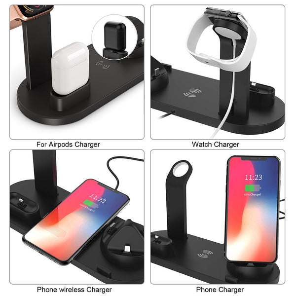 New 10W Qi Wireless Fast Charging Dock Station For Compatible iPhones Apple Watch Airpods