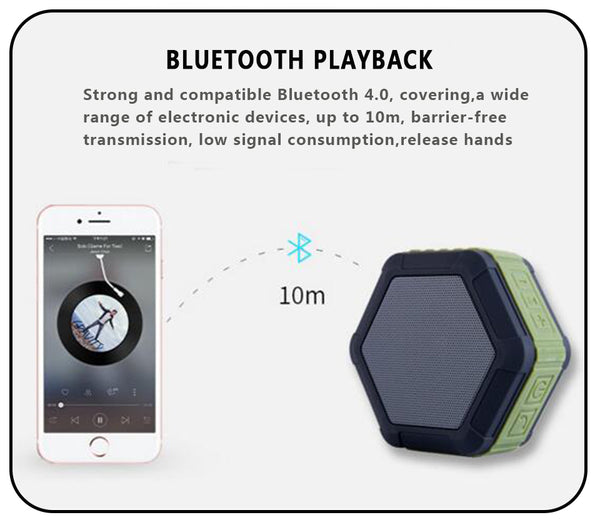 New Outdoor Sport Wireless Bluetooth Waterproof Portable Subwoofer Full Range USB Mini Speaker