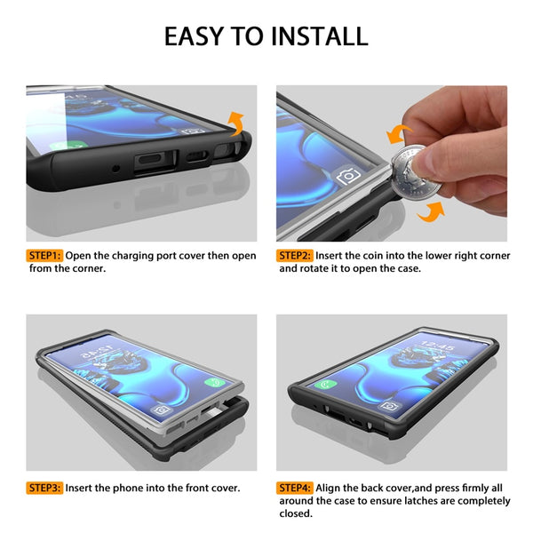 New Heavy Duty Hard Silicone Cover Case With Screen Protector For Samsung Note 10 Pro Series