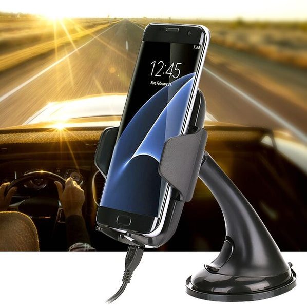 New Multifuntional Qi Wireless Fast Charging Car Mount Holder Charger For Compatible iPhones Samsung Smart Phones
