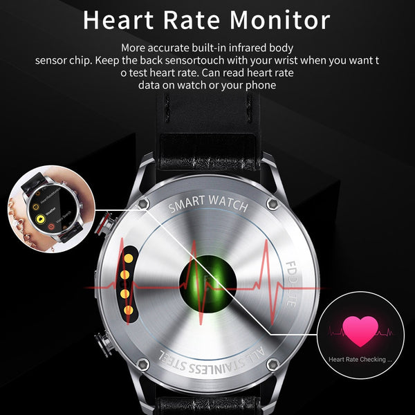New 4G Sport Fitness Heart Rate Tracker Android 7.1  Smartwatch For Android iPhone