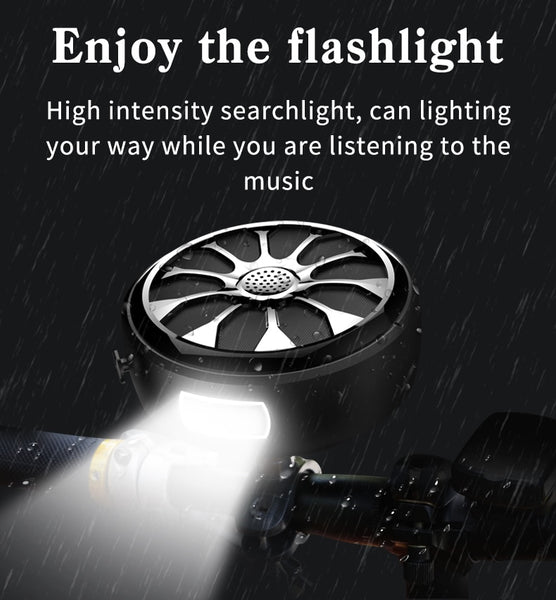 New Waterproof Bluetooth Bass Stereo Outdoor Wireless Subwoofer Flashlight Power Bank Speaker