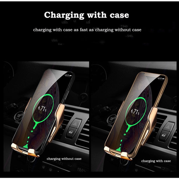 New Automatic Clamp 10W Car Wireless Phone Mount Charger With Navigation Positioning For Samsung Galaxy S22 S21 S20 Series