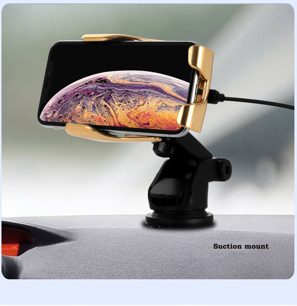 New Automatic Clamp 10W Car Wireless Phone Mount Charger With Navigation Positioning For Samsung Galaxy S22 S21 S20 Series
