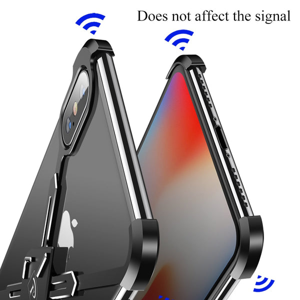 New X-Shape Saber Design Metal Shockproof Shell Bumper Case For iPhone XS MAX