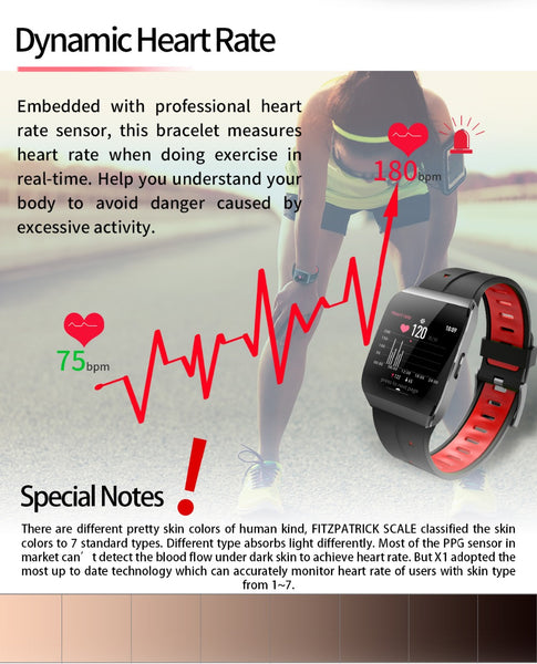 New IP68 Waterproof Heart Rate Monitor Weather Forecast Activity Fitness Tracker Sport Smartwatch