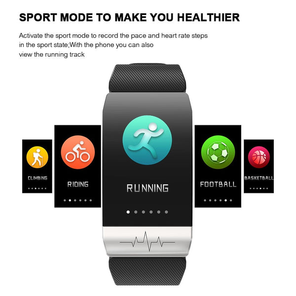 New Fitness Tracker Heart Rate Monitor IP67 Waterproof Weather Forecast Sport Smart Band Watch