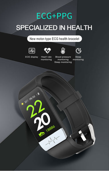 New Fitness Tracker Heart Rate Monitor IP67 Waterproof Weather Forecast Sport Smart Band Watch