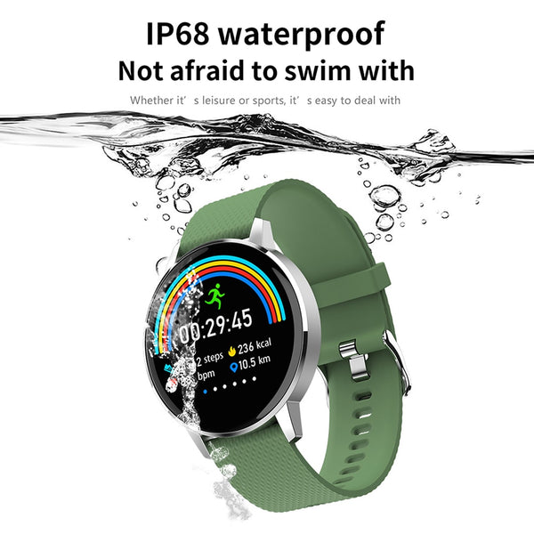 New Heart Rate Monitor Fitness Tracker IP68 Waterproof Smart Watch For Android IOS