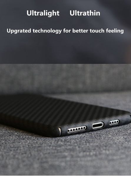 New Aramid Fiber Ultrathin 360° Full Protection Carbon Fiber Fitted Cover Case For iPhone X XS XR 11 12 Pro Max Series
