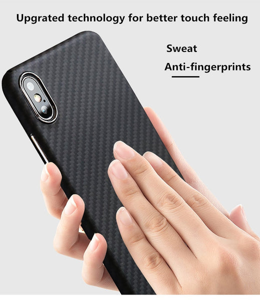 New Aramid Fiber Ultrathin 360° Full Protection Carbon Fiber Fitted Cover Case For iPhone X XS XR 11 12 Pro Max Series