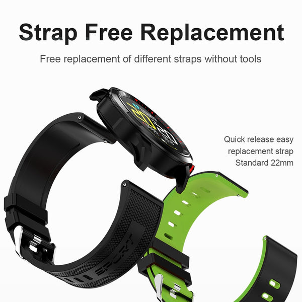 New Waterproof Full Touch IPS Screen Heart Rate Sport Fitness Tracker Smartwatch For iPhones Android