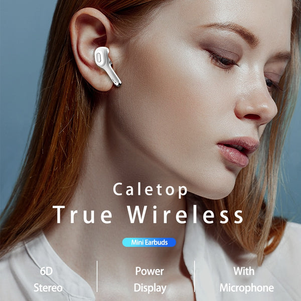 New TWS True Wireless Earphones Headset With Microphone For iPhone Samsung Xiaomi