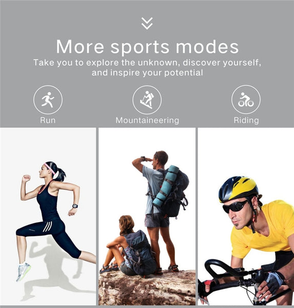 New IP67 Waterproof Heart Rate Monitor Fitness Tracker Watch Music Control Pedometer Smartwatch For iOS Android Gifts