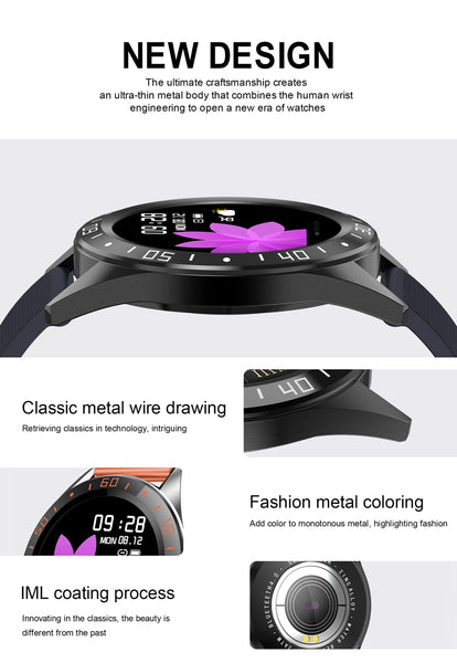 New Hybrid Heart Rate Fitness Tracker Digital Wrist Smart Watch Sports Smartwatch For iPhone Android Gifts
