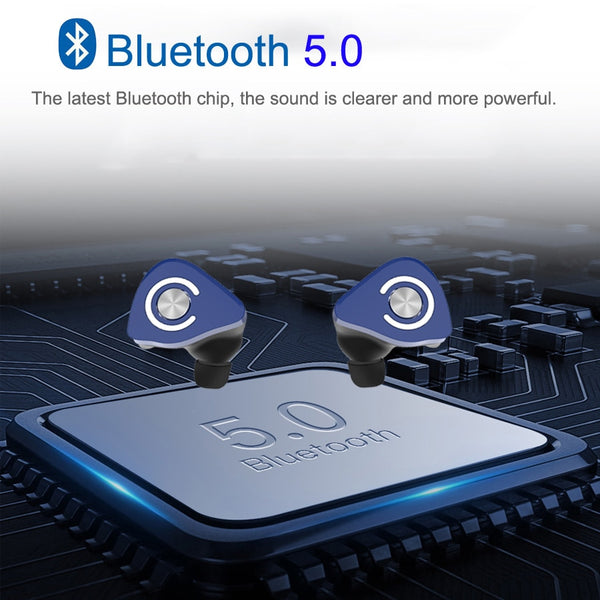 New TWS Bluetooth True Wireless Headphones 3D Stereo Earbuds HiFi Headset With Dual Microphone