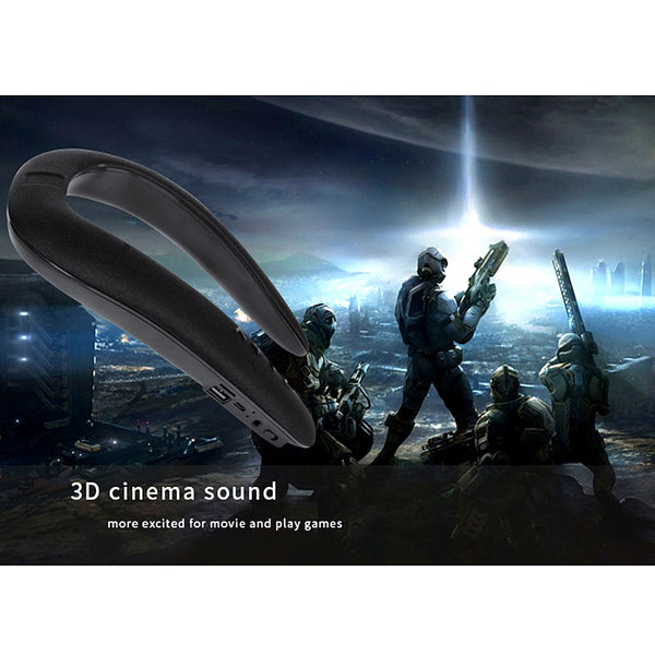 New Portable Bluetooth Neckband Dual 3D Stereo Sound Speakers For iPhone Androids