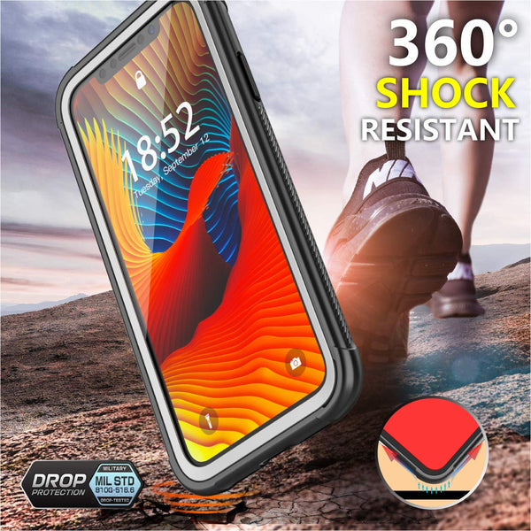 New 360 Degrees Protection Full-Body Rugged Clear Bumper For iPhone 11 Pro Max X XR XS Series