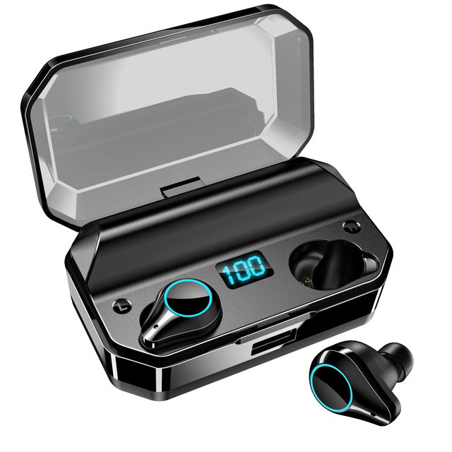 New 9D Stereo Bluetooth 5.0 Wireless Earphones IPX7 Waterproof Earbuds With Smart Power Bank