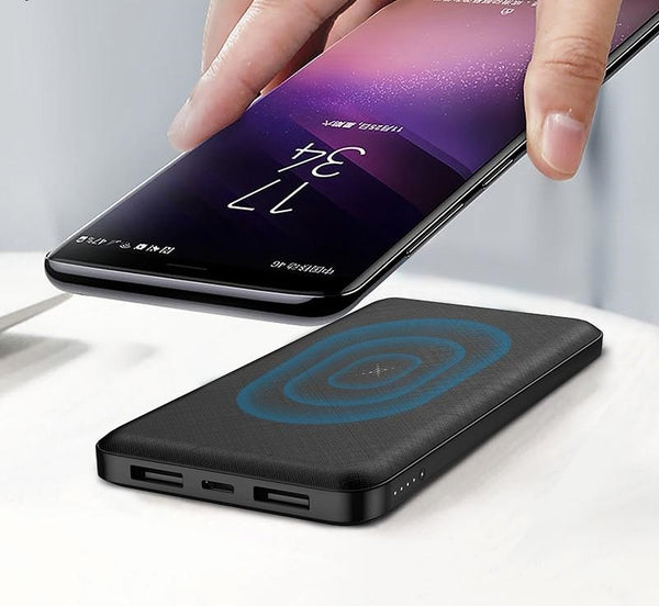 New 10000mAh Qi Wireless Charger Power Bank External Battery For Compatible iPhone Samsung Xiaomi Phones