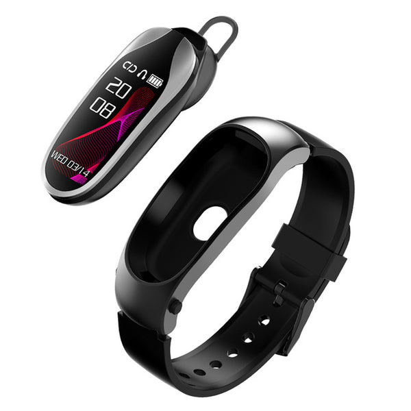 New Bluetooth Passometer Heart Rate Fitness Bracelet Smart Band Wrist Digital Wrist Smartwatch With Headset
