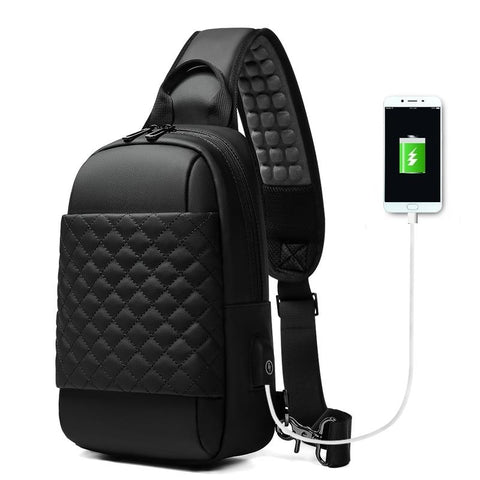 New Casual Messenger Crossbody Shoulder USB Charging Chest Bag For 9.7" iPad & Tablets