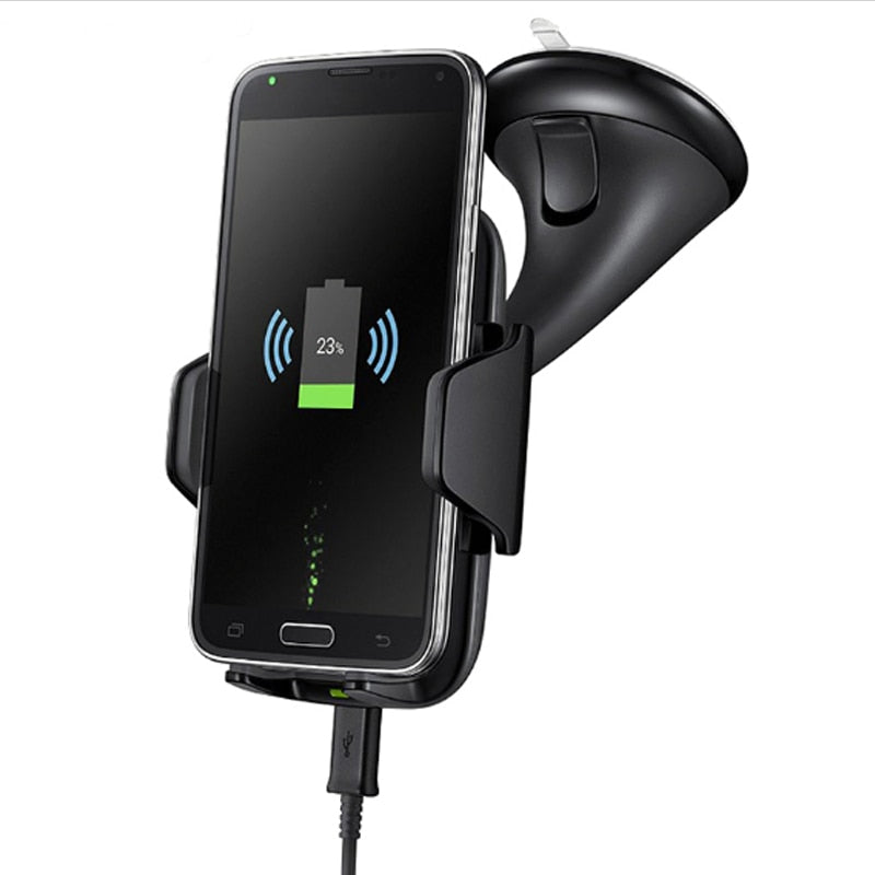 New Multifuntional Qi Wireless Fast Charging Car Mount Holder Charger For Compatible iPhones Samsung Smart Phones