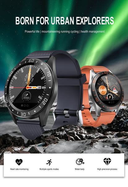 New Heart Rate Monitor IP67 Waterproof Fitness Watch With Weather Wrist Digital Smartwatch