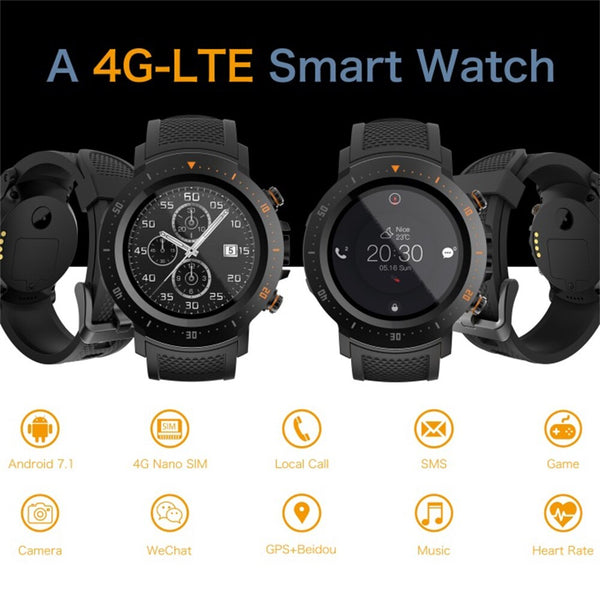 New Android 7.1MTK GPS Bluetooth WiFi Heart Rate Fitness Tracker Smartwatch For iPhones Samsung Xiaomi