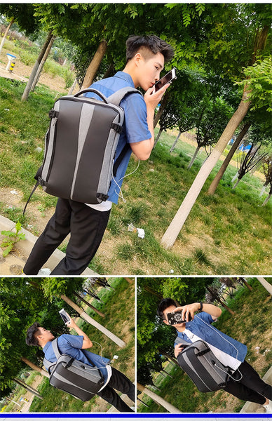 New 17 Inch USB Charging Travel Outdoor Laptop Backpack School Business Bag