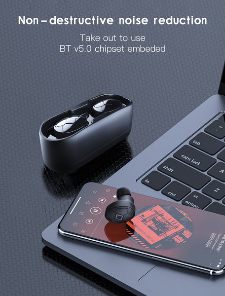 New Bluetooth Wireless 3D Stereo Earphones Headset With Charge Box Microphone For Samsung Xiaomi iPhones