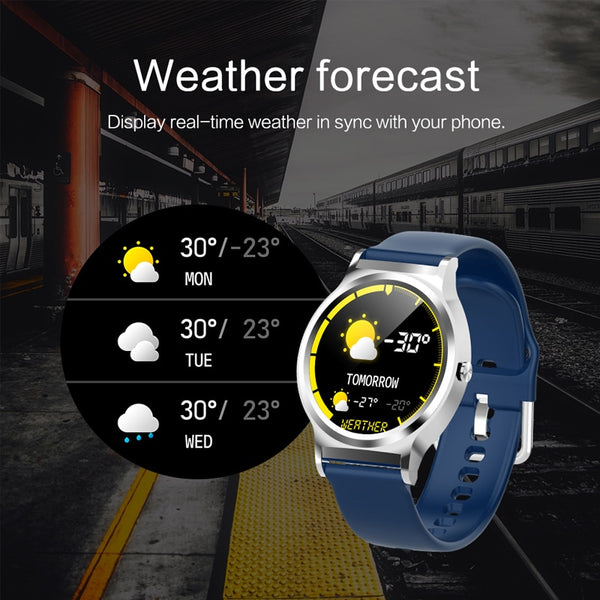 New 1.3'' Full Touch Screen IP67 Waterproof Weather Forecast Digital Wrist Smartwatch