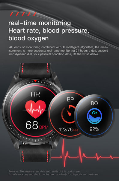 New Heart Rate Fitness Tracker 1.3'' Inch Full Touch Screen Bracelet Smart Watch