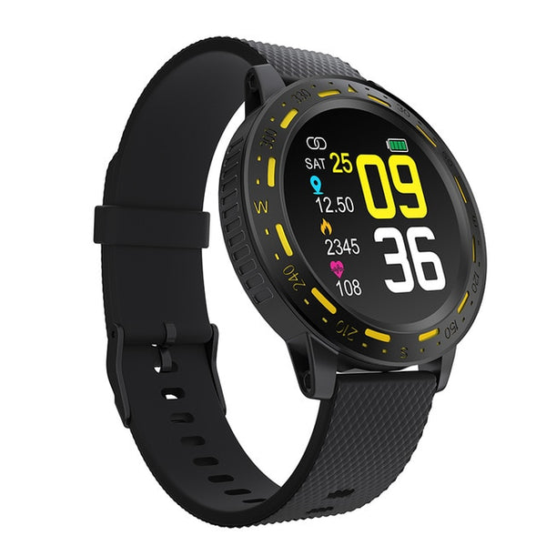 New IP67 Waterproof 1.3'' Full Touch Screen Heart Rate Fitness Tracker Sport Smartwatch