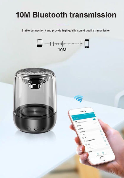 New Powerful Bluetooth Mini Speaker Portable Stereo HIFI Soundbox With LED Light Microphone