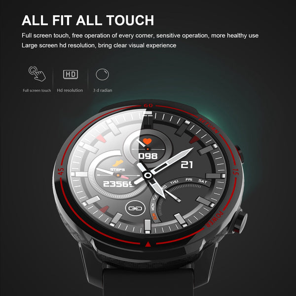 New Full Round Screen IP68 Waterproof Band Fitness Tracker Heart Rate Monitor Smartwatch