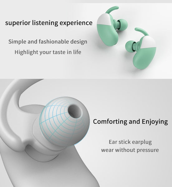 New Wireless Bluetooth NFC Earbuds Noise Cancelling Stereo Sports Headset With Mic