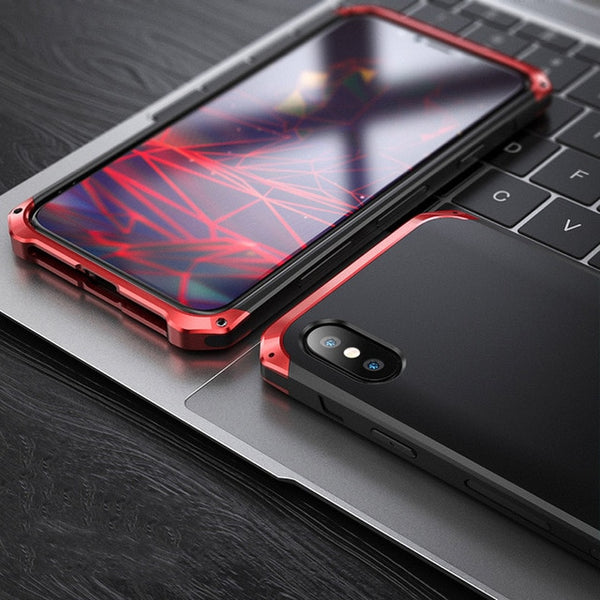 New Shock-Resistant Aluminum Metal Bumper Protective Case For iPhone X XS Series