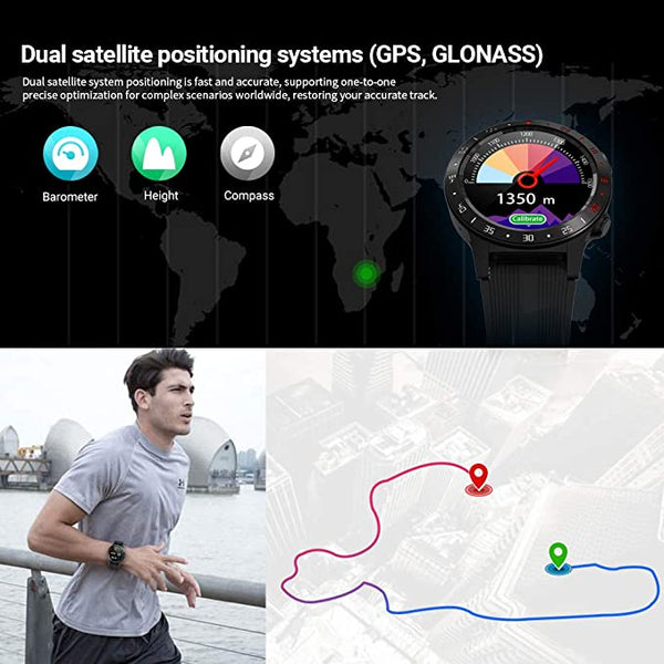 New GPS Barometer Compass Bluetooth Fitness Tracker Smart Watch For Android iPhones