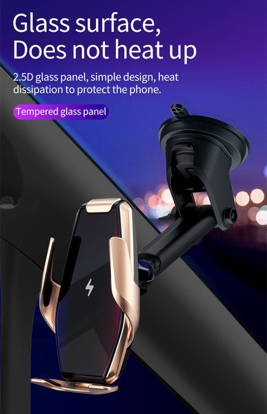 New Automatic Clamping Air Vent Car Holder 15W QI Wireless Charger Mount For Samsung Galaxy S22 S21 S20 & iPhone 14 13 12 Series