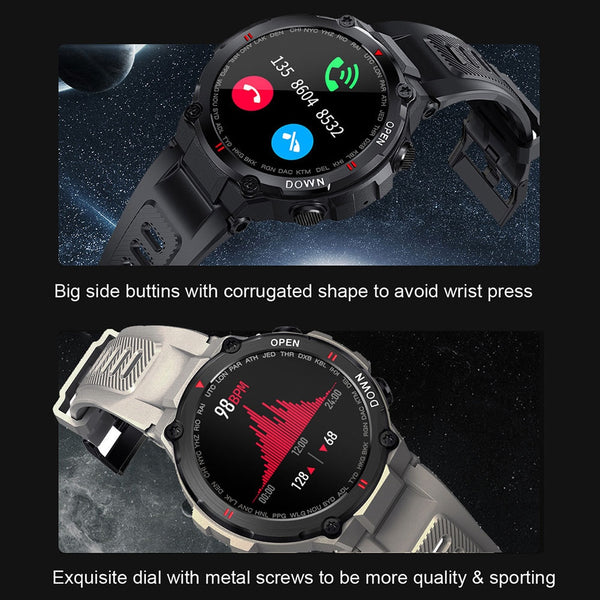 New Metallic Sport Fitness Tracker Smartwatch With Music Control For Android IOS