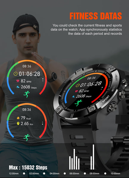 New Rugged Outdoors Fitness Tracker Smart Watch For Android IOS