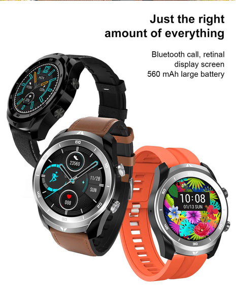 New 360 Pixels Business Sports Fitness Tracker Smart Watch With Bluetooth Call & Music Function