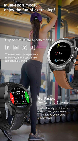 New 360 Pixels Business Sports Fitness Tracker Smart Watch With Bluetooth Call & Music Function