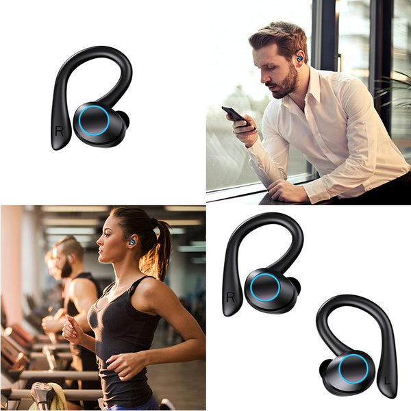 New True Wireless Touch Control Bluetooth Sports Stereo Headset Earbuds With Microphone